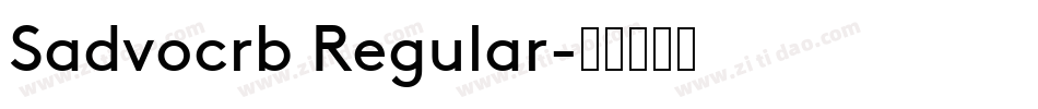Sadvocrb Regular字体转换